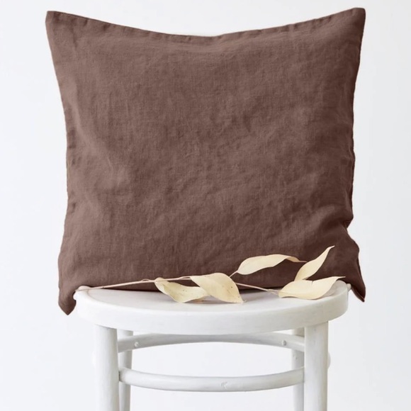 NWOT Linen Tales Nutmeg 100% Linen Cushion Pillow Covers 20x20 Set of 3 - Picture 2 of 2